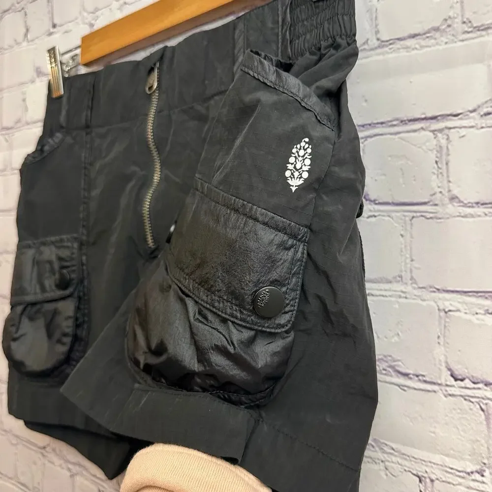 Free People Movement Thru Hiker Skort Cargo Pockets Black Women's Small